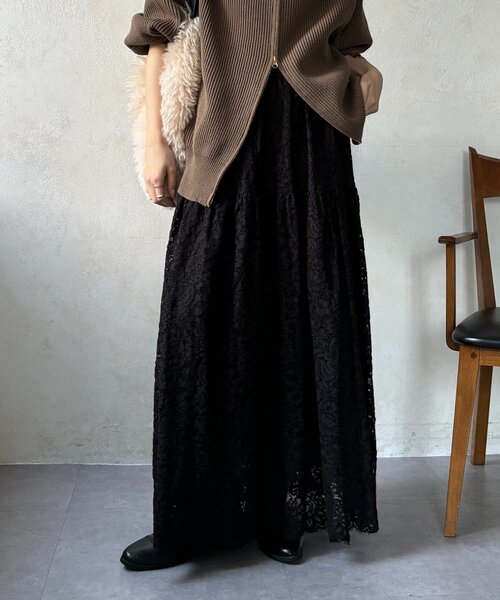 スカラレースフレアスカート（スカート）｜DouDou（ドゥドゥ）の