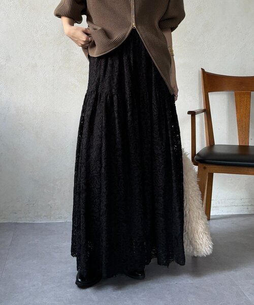 即日発送 新品 着映え DOUDOU スカラレースフレアスカート ブラック DouDou（ドゥドゥ） スカート スカラレースフレアスカート : ZOZOTOWN