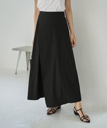 はだけないラップ風Aラインスカート