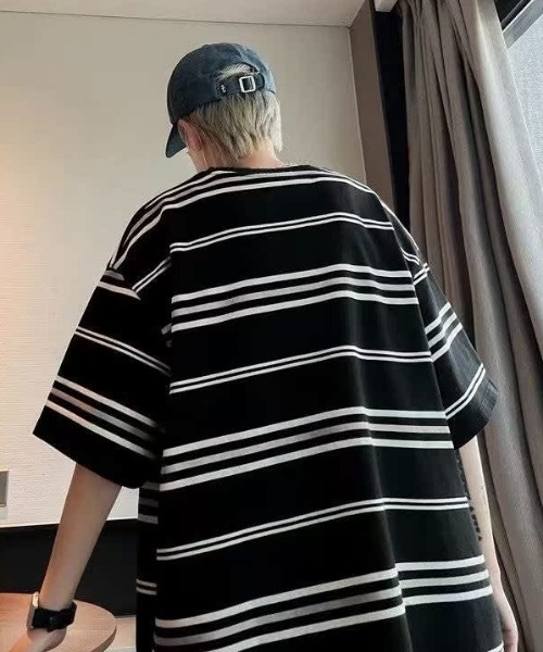 MGV（エムジーヴィー）の「シンプルボーダーカットソー（Tシャツ/カットソー・メンズ・ブラック・MEDIUM/LARGE/X-LARGE）」の5枚目の写真