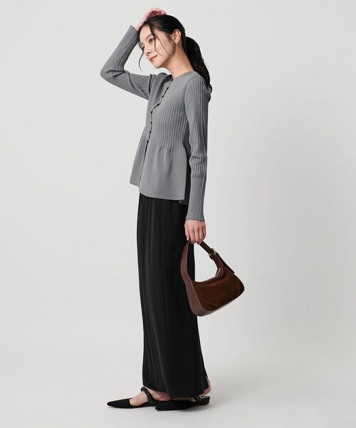 BEAUTY&YOUTH UNITED ARROWS（ビューティーアンドユースユナイテッドアローズ）の「【WEB限定 Wardrobe DAILY MINIMAL】ダブルクロス カーブスカート ウォッシャブル（スカート・レディース・ブラック/ブラウン・S/XS/M）」の10枚目の写真