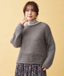 レーシーネットニット