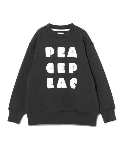 ARCH & LINE（アーチアンドライン）の「ARCH&LINE / オーガニック PEACE スウェット 2025FW（100～145cm）（スウェット・キッズ・サックスブルー/チャコールグレー・M(115-125)/L(125-135)/XL(135-145)/S(100-110)）」の4枚目の写真