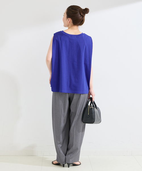 B.C STOCK(ベーセーストック)の「《追加3》ウォッシャブル / ノースリボックスTEE(Tシャツ/カットソー・レディース・ブラック/ウッド/ホワイト/ブルー・FREE)」の22枚目の写真