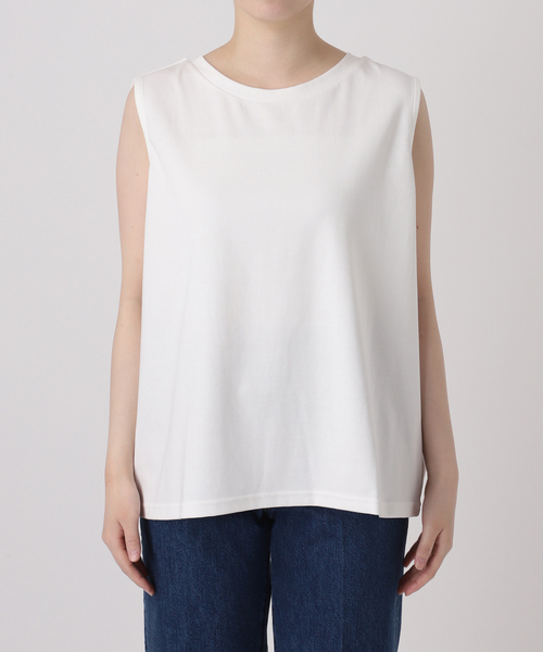 B.C STOCK(ベーセーストック)の「《追加3》ウォッシャブル / ノースリボックスTEE(Tシャツ/カットソー・レディース・ブラック/ウッド/ホワイト/ブルー・FREE)」の10枚目の写真