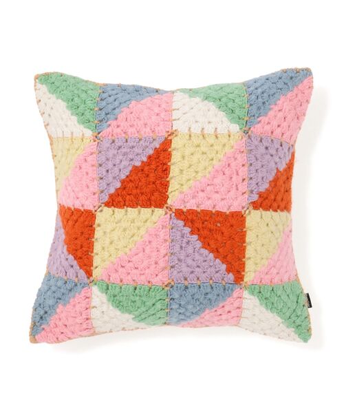 セール】ジオメトリッククロシェ クッションカバー 45×45 マルチ（036