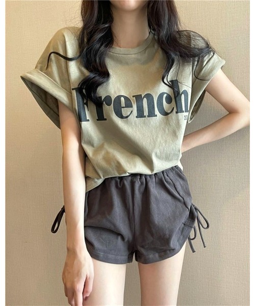 CHEER（チアー）の「FrenchプリントTシャツ（Tシャツ/カットソー・レディース・ホワイト/ミント/ブラック・M）」の8枚目の写真