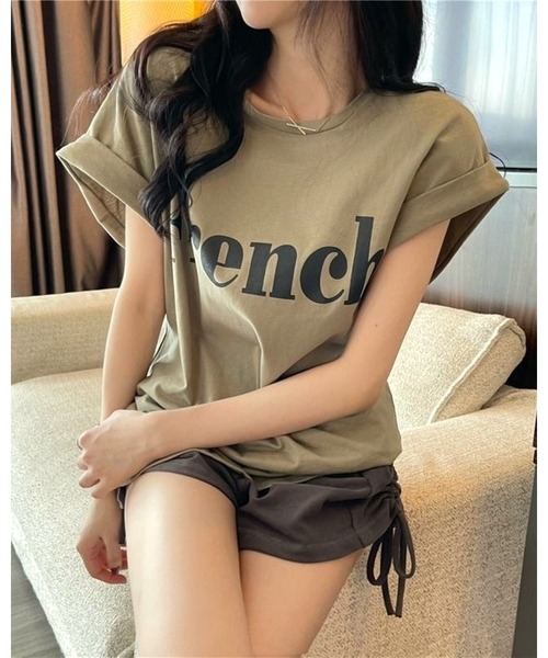 CHEER（チアー）の「FrenchプリントTシャツ（Tシャツ/カットソー・レディース・ホワイト/ミント/ブラック・M）」の10枚目の写真
