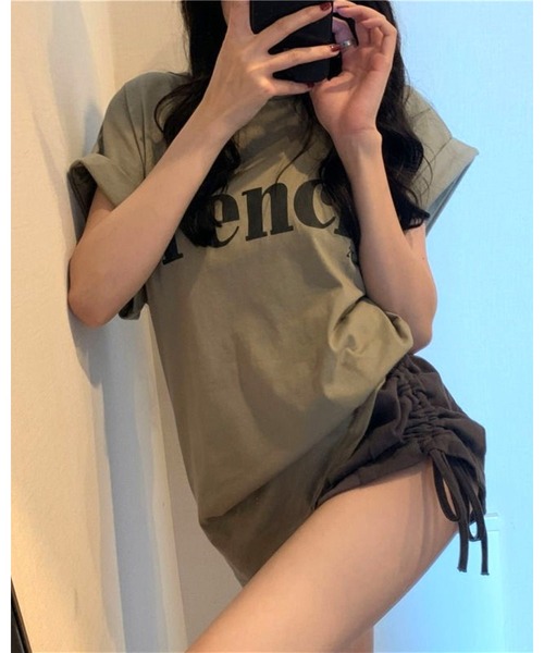 CHEER（チアー）の「FrenchプリントTシャツ（Tシャツ/カットソー・レディース・ホワイト/ミント/ブラック・M）」の11枚目の写真