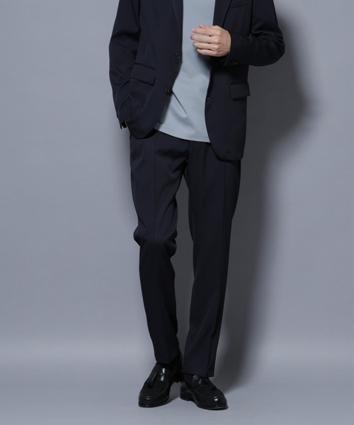 NANO universe（ナノユニバース）の「「N TROUSERS BASIC」 シャドーストライプパンツ(セットアップ可)（スラックス・メンズ・ブラウン/ダークネイビー・L/M/S）」の2枚目の写真