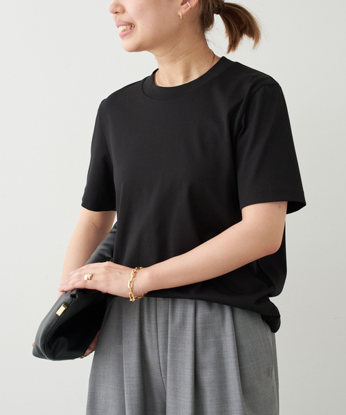 Deuxieme Classe（ドゥーズィエムクラス）の「GLANCE Tシャツ（Tシャツ/カットソー・レディース・ホワイト/ブラック・FREE）」の4枚目の写真