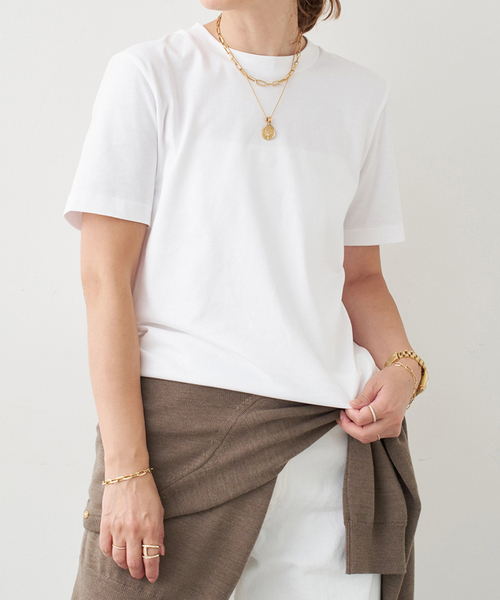 Deuxieme Classe（ドゥーズィエムクラス）の「GLANCE Tシャツ（Tシャツ/カットソー・レディース・ホワイト/ブラック・FREE）」の7枚目の写真