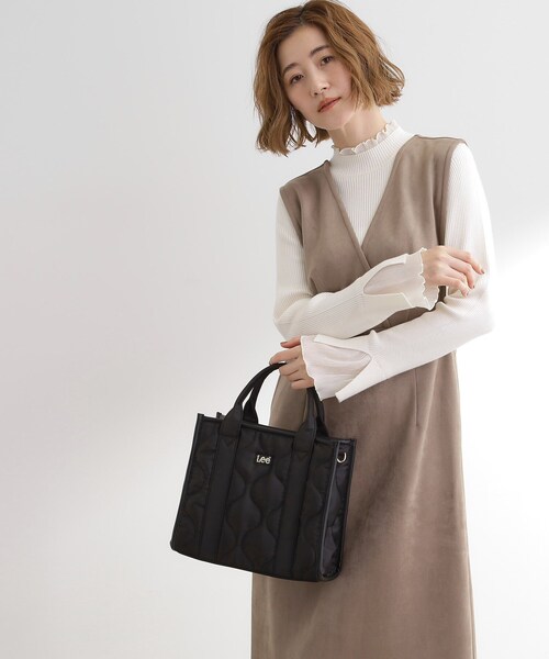 Lee(リー)の「【Lee別注】撥水キルトパイピング2WAYトート(トートバッグ・レディース・ブラック/ダークグレー/ベージュ系その他7・00)」の8枚目の写真