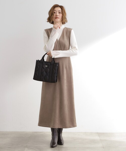 Lee(リー)の「【Lee別注】撥水キルトパイピング2WAYトート(トートバッグ・レディース・ブラック/ダークグレー/ベージュ系その他7・00)」の9枚目の写真