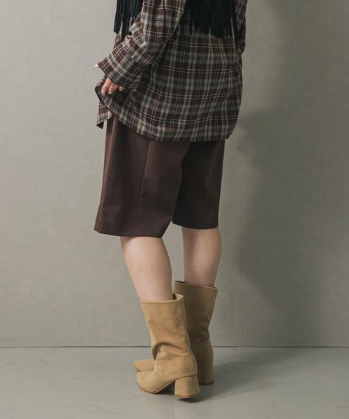 SENSE OF PLACE by URBAN RESEARCH(センスオブプレイスバイアーバンリサーチ)の「バミューダショートパンツ(その他パンツ・レディース・ブラウン/ブラック・MEDIUM/SMALL)」の6枚目の写真