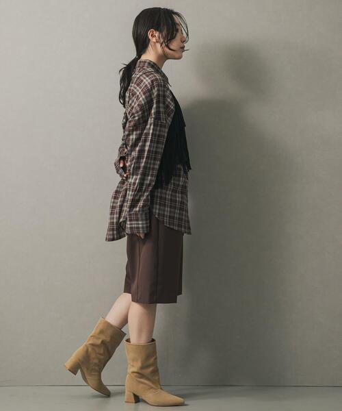 SENSE OF PLACE by URBAN RESEARCH(センスオブプレイスバイアーバンリサーチ)の「バミューダショートパンツ(その他パンツ・レディース・ブラウン/ブラック・MEDIUM/SMALL)」の9枚目の写真