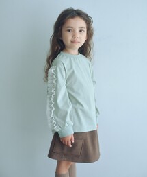 袖フリル ロンT / キッズ  100㎝-160cm