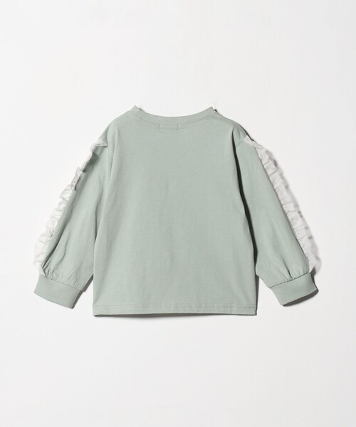 green label relaxing（グリーンレーベルリラクシング）の「袖フリル ロンT / キッズ  100㎝-160cm（Tシャツ/カットソー・キッズ・オフホワイト/ライム/ダークグレー・100cm/140cm/120cm/110cm/160cm/150cm/130cm）」の17枚目の写真
