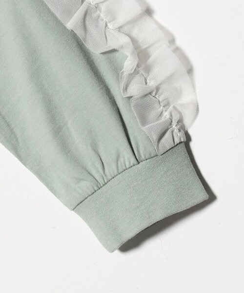green label relaxing（グリーンレーベルリラクシング）の「袖フリル ロンT / キッズ  100㎝-160cm（Tシャツ/カットソー・キッズ・オフホワイト/ライム/ダークグレー・100cm/140cm/120cm/110cm/160cm/150cm/130cm）」の19枚目の写真