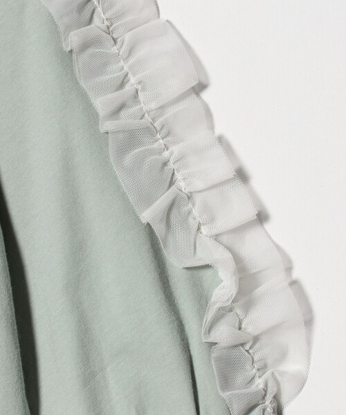 green label relaxing（グリーンレーベルリラクシング）の「袖フリル ロンT / キッズ  100㎝-160cm（Tシャツ/カットソー・キッズ・オフホワイト/ライム/ダークグレー・100cm/140cm/120cm/110cm/160cm/150cm/130cm）」の20枚目の写真