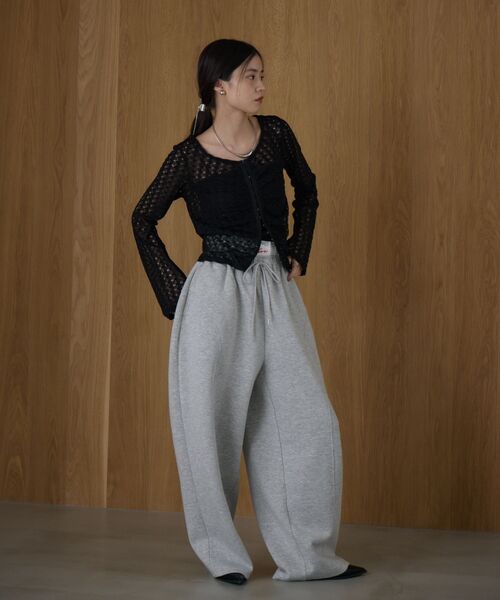 kivi（キヴィ）の「透かしカットカーデ（Tシャツ/カットソー・レディース・ダークブラウン/ベージュ/ブラック・FREE）」の5枚目の写真