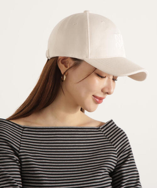 EDIT COLOGNE（エディットコロン）の「刺繍キャップ（キャップ・レディース・ブラウン/オフホワイト・FREE）」の6枚目の写真