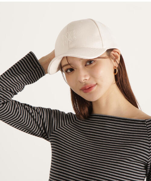 EDIT COLOGNE（エディットコロン）の「刺繍キャップ（キャップ・レディース・ブラウン/オフホワイト・FREE）」の7枚目の写真