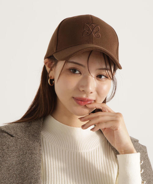 EDIT COLOGNE（エディットコロン）の「刺繍キャップ（キャップ・レディース・ブラウン/オフホワイト・FREE）」の9枚目の写真