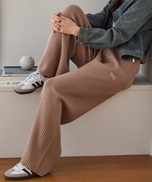 PENNEYS（ぺニーズ）の「PENNEYS/ペニーズ 別注 THE FOX ロゴ ワンポイント刺繍 ストレッチリブニットワイドパンツ（その他パンツ）」