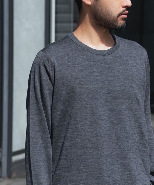 ATTACHMENT(アタッチメント)の「× JOHN SMEDLEY MERINO EXTRAFINE WELTED CREW NECK L/S(ニット/セーター・メンズ・ブラック/キャメル/ダークグレー/ネイビー・1/2/3/4)」の6枚目の写真