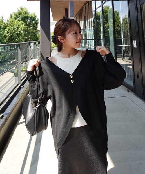 toitopoooo_____コラボ】変形デザインカーディガン（カーディガン