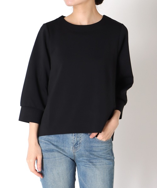 Jines（ジネス）の「アクアスーティング六分袖プルオーバー（Tシャツ/カットソー・レディース・ブラック/ブラウン・38）」の4枚目の写真