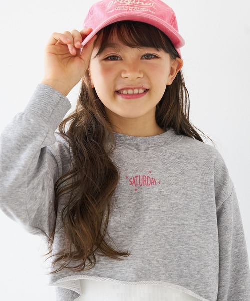 coca（coca）（コカ）の「キッズ クロップドプルオーバー＆タンクトップ 2点セット（Tシャツ/カットソー・キッズ・ブラック/ライトグレー・120/130/150/140）」の8枚目の写真