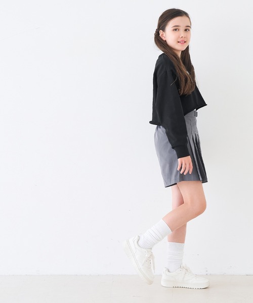 coca（coca）（コカ）の「キッズ クロップドプルオーバー＆タンクトップ 2点セット（Tシャツ/カットソー・キッズ・ブラック/ライトグレー・120/130/150/140）」の13枚目の写真