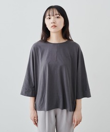 IEDIT UVカット・接触冷感機能の綿100%国産ドルマンTシャツ
