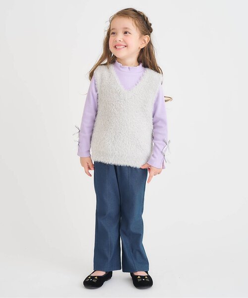 apres les cours(アプレレクール)の「【ジュニア対応】バックリボンカットソーパンツ(その他パンツ・キッズ・ブラウン/ブルー・100/110/120/130/140/80/90)」の21枚目の写真