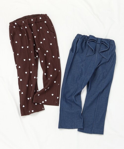 apres les cours(アプレレクール)の「【ジュニア対応】バックリボンカットソーパンツ(その他パンツ・キッズ・ブラウン/ブルー・100/110/120/130/140/80/90)」の7枚目の写真