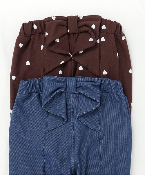 apres les cours(アプレレクール)の「【ジュニア対応】バックリボンカットソーパンツ(その他パンツ・キッズ・ブラウン/ブルー・100/110/120/130/140/80/90)」の8枚目の写真
