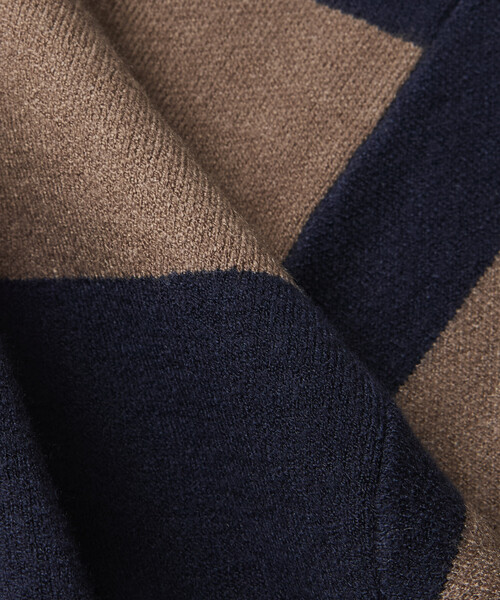 FREAK'S STORE（フリークスストア）の「限定展開 ビッグシルエット ボーダー ニット ラガーシャツ（その他トップス・メンズ・ベージュ/ネイビー/ブラウン・SMALL/LARGE/MEDIUM）」の10枚目の写真