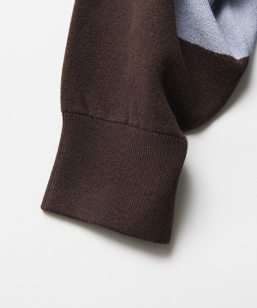 FREAK'S STORE（フリークスストア）の「限定展開 ビッグシルエット ボーダー ニット ラガーシャツ（その他トップス・メンズ・ベージュ/ネイビー/ブラウン・SMALL/LARGE/MEDIUM）」の13枚目の写真