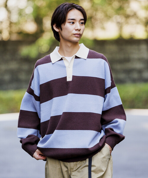 【極美品】HOLIDAY✳︎ラッセルボーダービッグトップス HOLIDAY（ホリデイ）の「RUSSELL BORDER BIG TOPS ラッセルボーダー