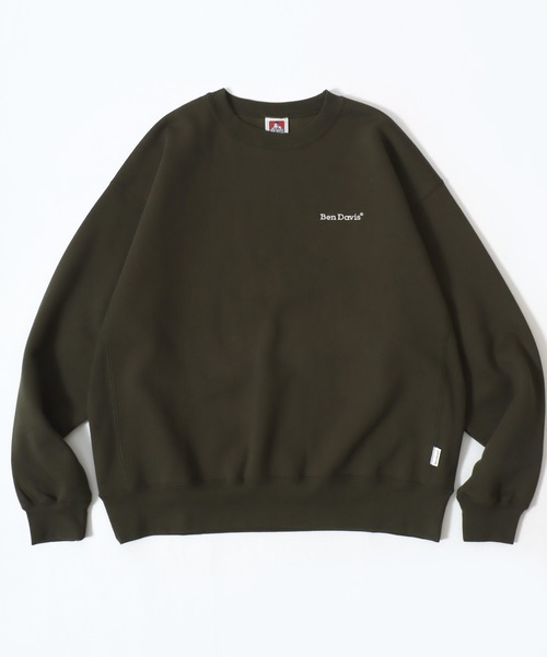 BEN DAVIS（ベンデイビス）の「BEN DAVIS/ベンデイビス HEAVY SWEAT CREW/オーバーサイズ 裏起毛 ロゴ ワンポイント刺繍 クルーネック スウェット トレーナー/レディース メンズ（スウェット・メンズ・アッシュグレー/グレイッシュブルー/ブラック/カーキ/バーガンディー・M/L/XL）」の8枚目の写真