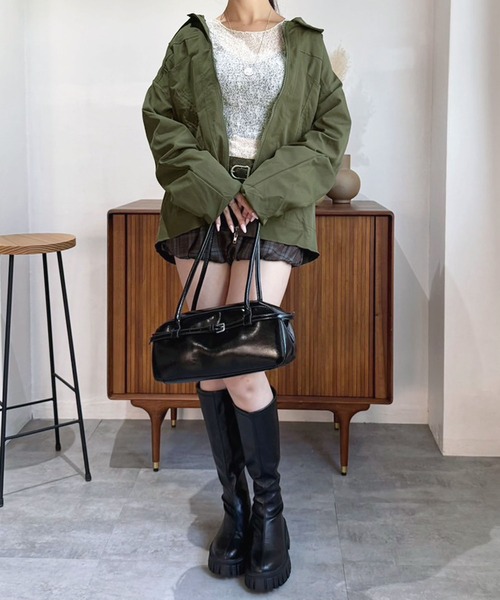 Jewelobe（ジュエローブ）の「ディタッチャブルカラーブルゾン（ブルゾン・レディース・カーキ・FREE）」の17枚目の写真