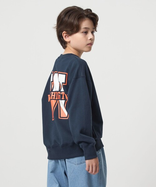 Champion（チャンピオン）の「＜Champion＞クルーネックスウェットシャツ / トレーナー / キッズ  140cm-160cm（スウェット・キッズ・パープル/ネイビー/ダークグリーン・150cm/160cm/140cm）」の4枚目の写真