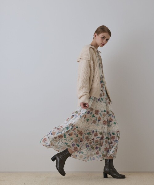 GRACE CONTINENTAL（グレースコンチネンタル）の「ヘアリーニットコクーンジャケット（その他アウター・レディース・キナリ/ラベンダー・36）」の8枚目の写真