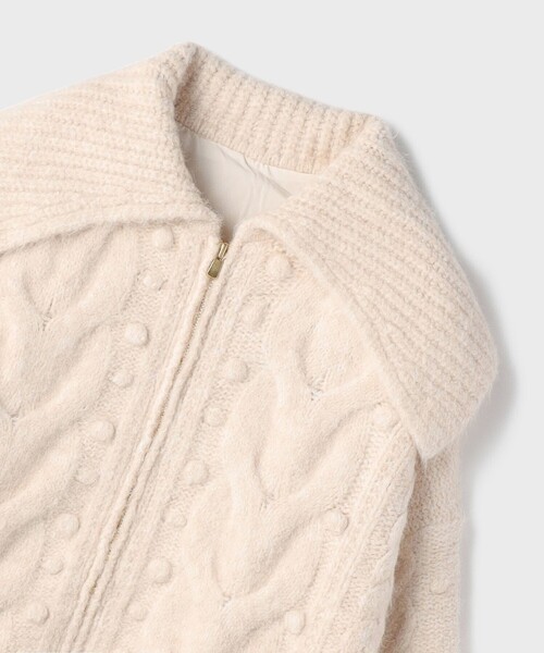 GRACE CONTINENTAL（グレースコンチネンタル）の「ヘアリーニットコクーンジャケット（その他アウター・レディース・キナリ/ラベンダー・36）」の11枚目の写真