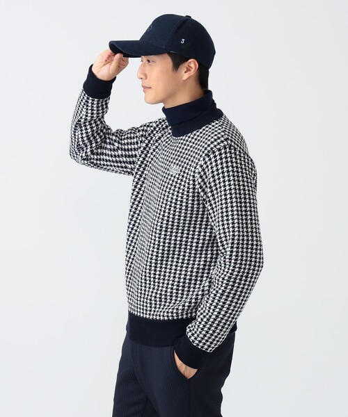 ビームスゴルフ 2024年 ニットジャケット ネイビー ホワイト メンズ L ビームスゴルフ 2024年 ニットジャケット ネイビー ホワイト メンズ L