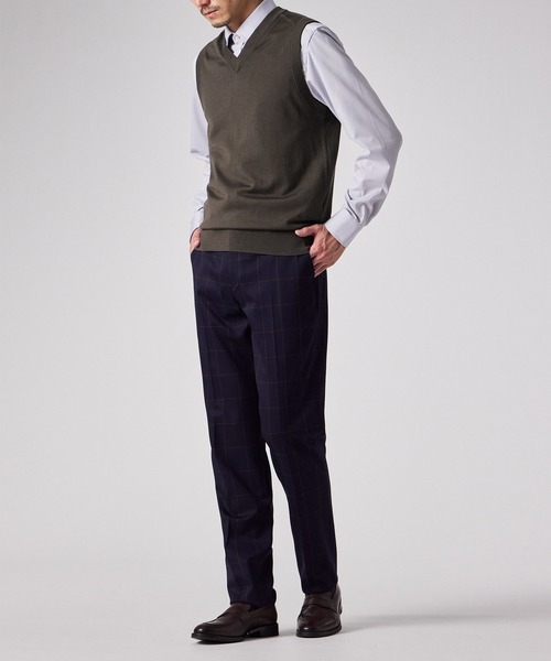 Paul Smith（ポールスミス）の「ハイゲージ Vネックニットベスト / 253450 563X（ベスト・メンズ・ネイビー/グリーン・MEDIUM/LARGE/X-LARGE）」の7枚目の写真