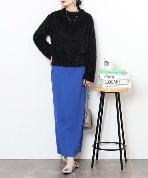 EGLANTINE(エグランティーヌ)の「EGLANTINE シャギーカットソートップス(Tシャツ/カットソー・レディース・ベージュ/エメラルド/ブラック/シルバーグレー・38)」の8枚目の写真