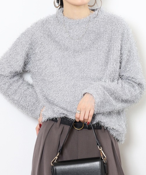 EGLANTINE(エグランティーヌ)の「EGLANTINE シャギーカットソートップス(Tシャツ/カットソー・レディース・ベージュ/エメラルド/ブラック/シルバーグレー・38)」の10枚目の写真